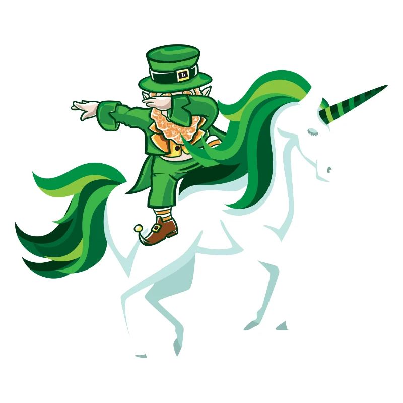 St Patrick Einhorn dab Kobold Geschenk lustig