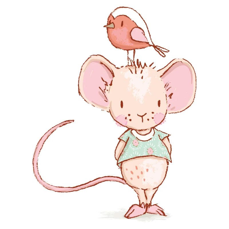 Maus mit Vogel