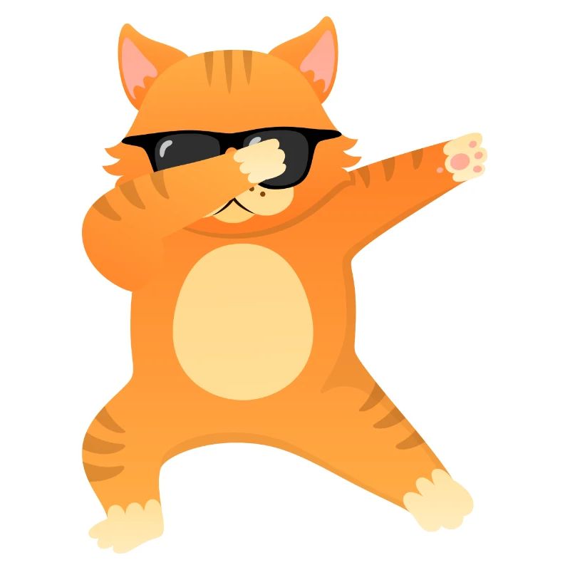 Cat With Sunglasses Dab Dance - Cool Gift