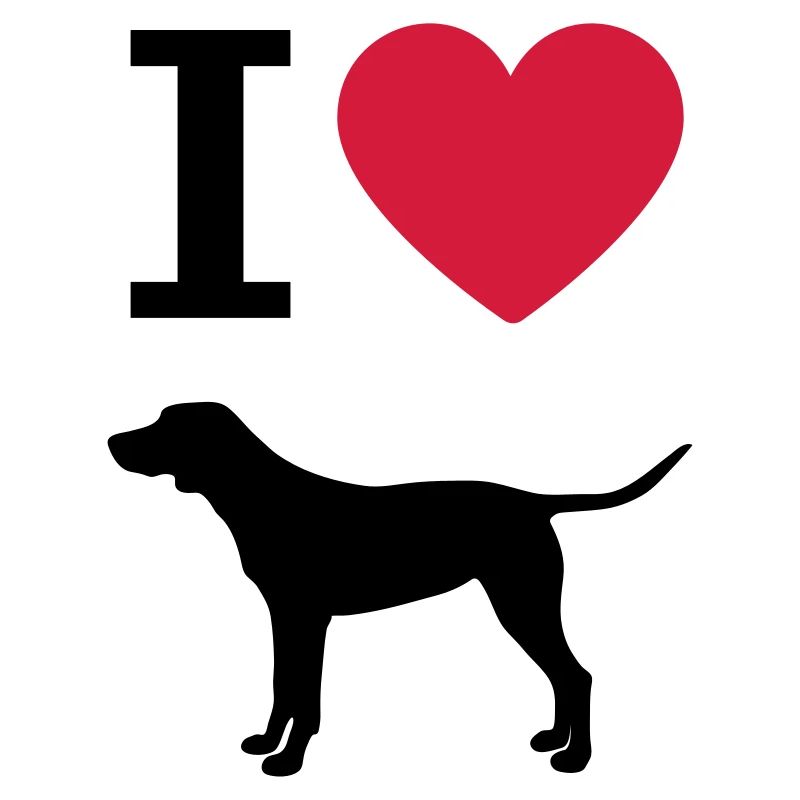 Ich liebe Hunde, Deutsch Kurzhaar Herz Silhouette