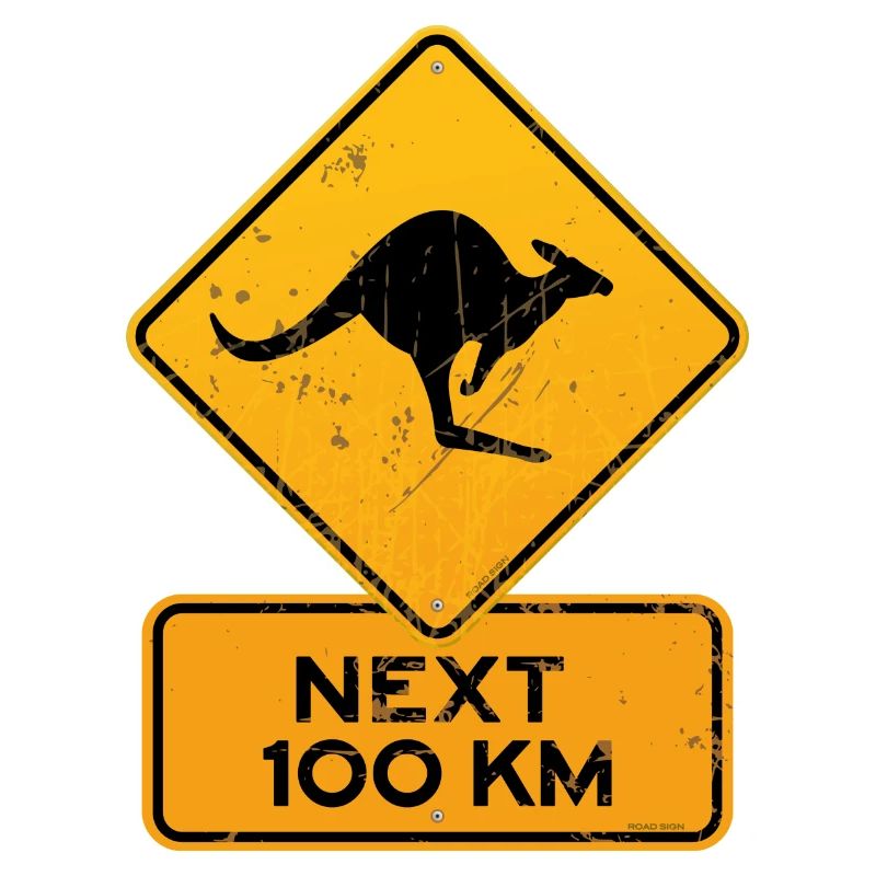 australia road sign kangoo