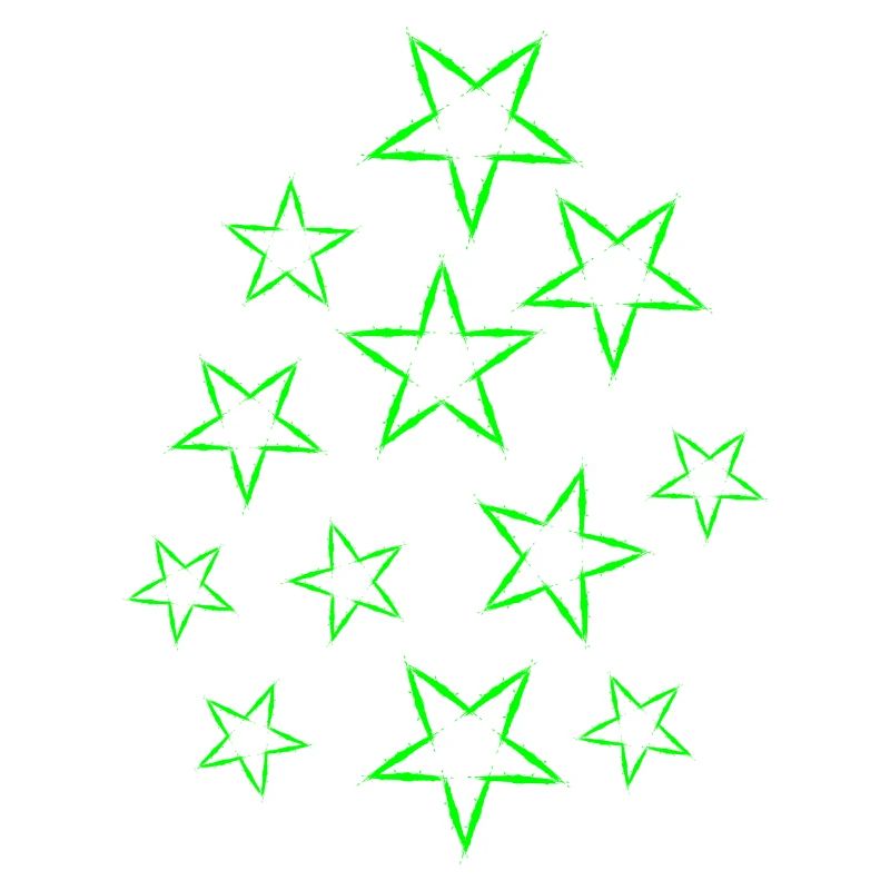 Étoiles ciel étoilé conception vecteur vert
