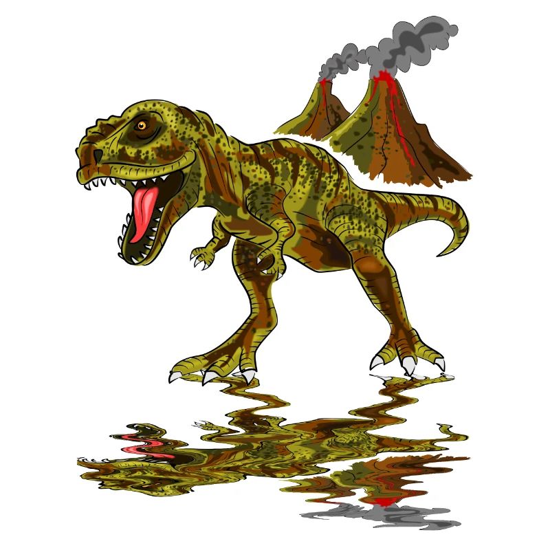 Dinosaurier Vulkan