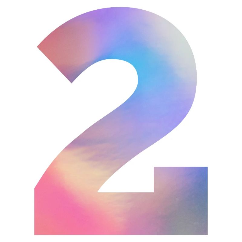 Numéro 2 coloré