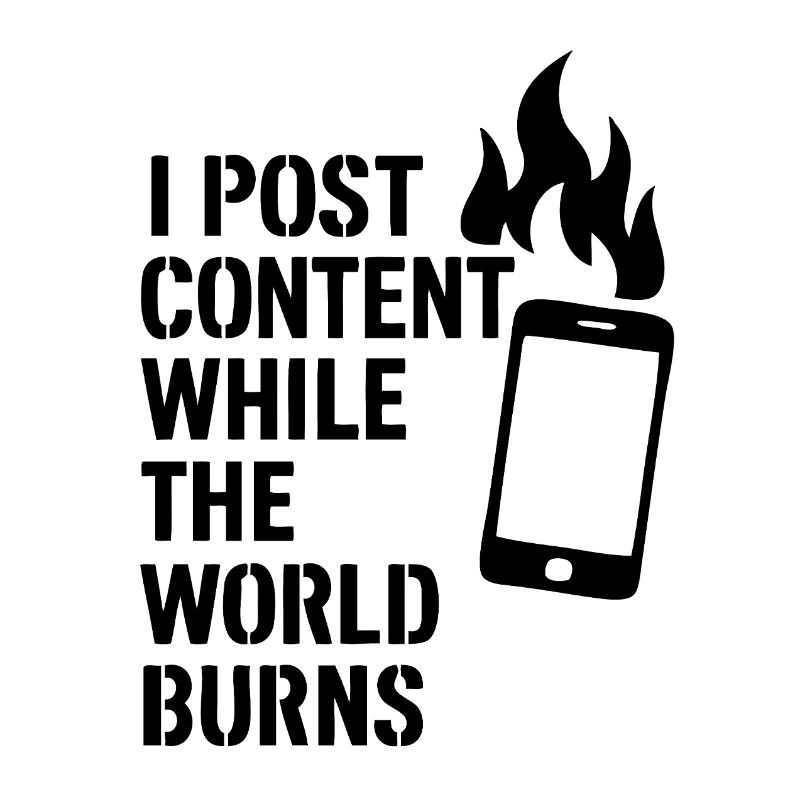 Je poste du contenu et le monde brûle