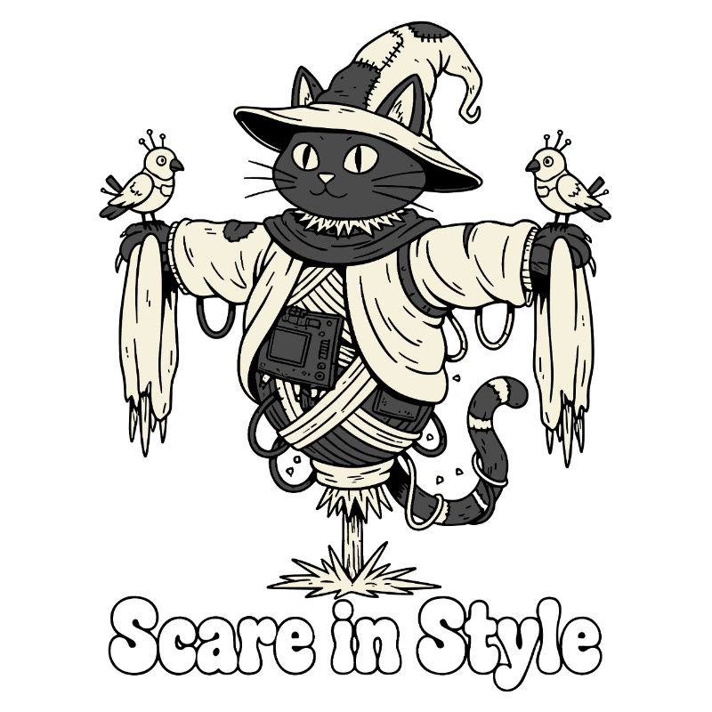 Effrayance dans le style : Chat d’Halloween
