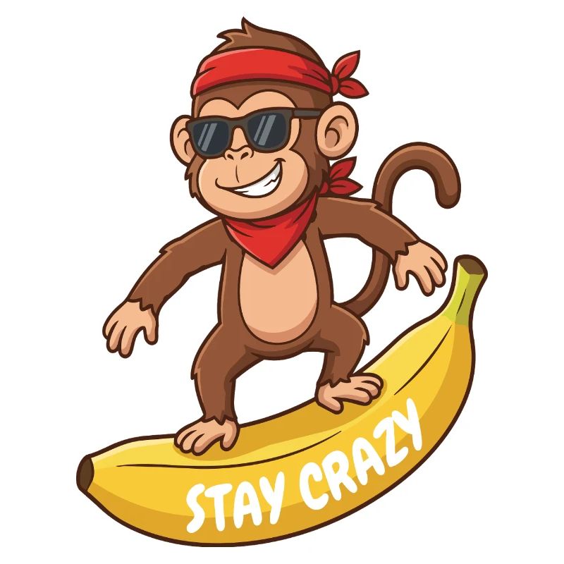 Stay Crazy Monkey on Banana