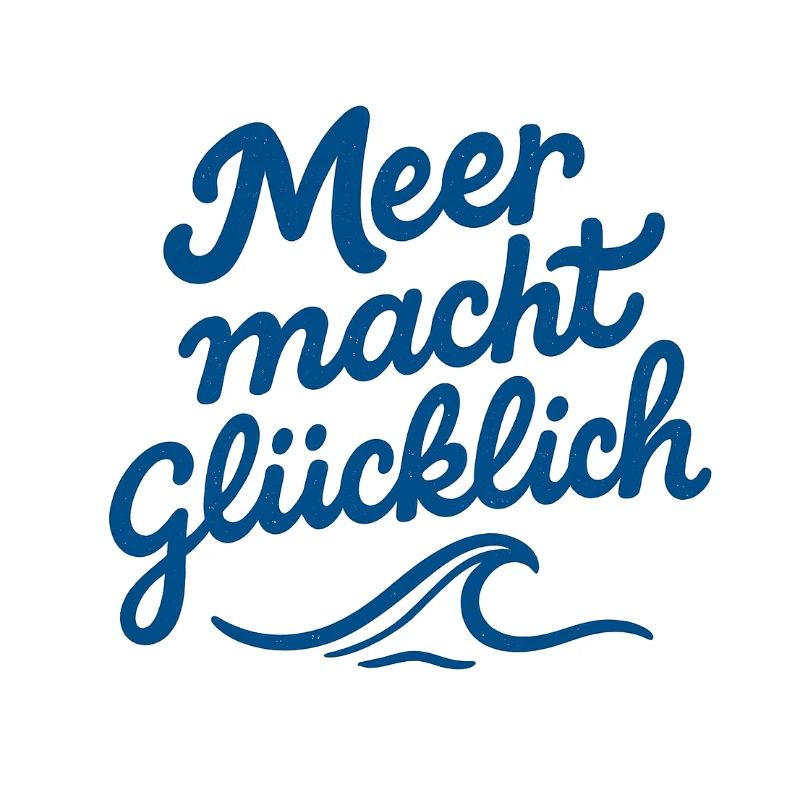 Sea Makes Happy Typography Wave