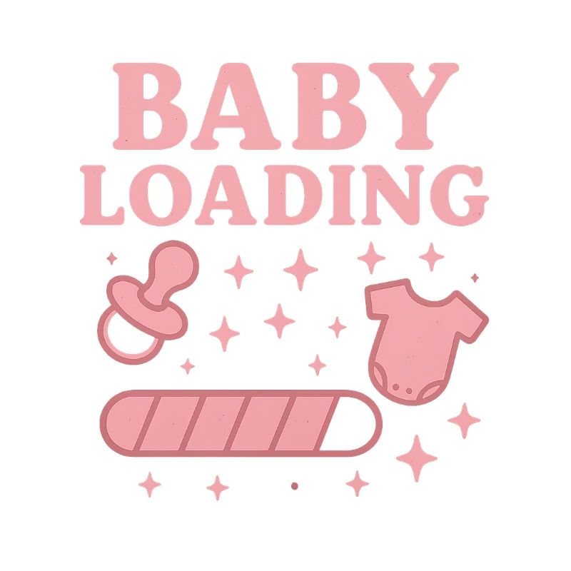 Baby Loading Grafik – Schnuller & Windel Sterne