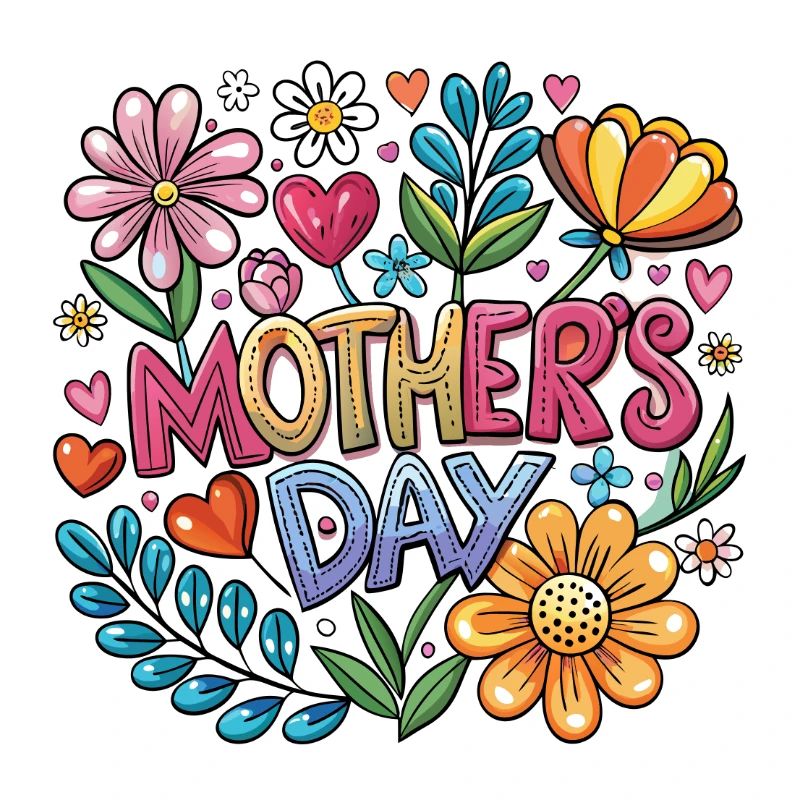 Muttertag Blumen Popart