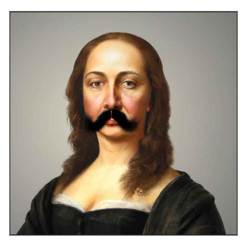 Mona lisa avec une moustache!