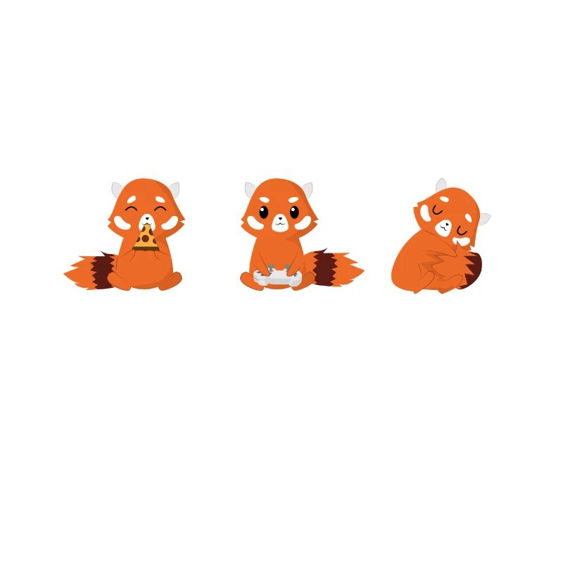 Panda - Faul - Lazy - Red Panda - Geschenk - Fun