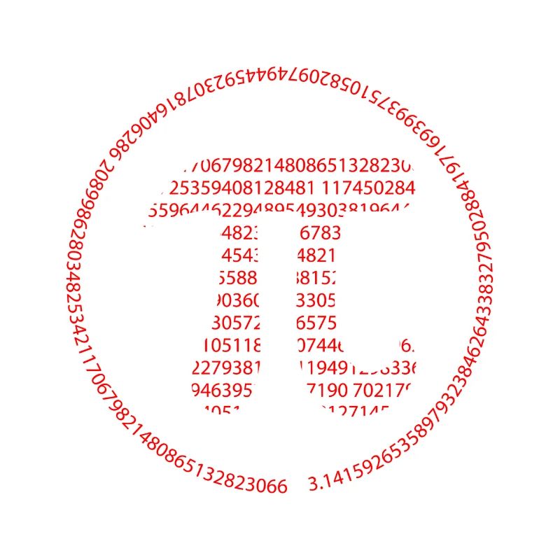 Pi - Pi Day - rouge