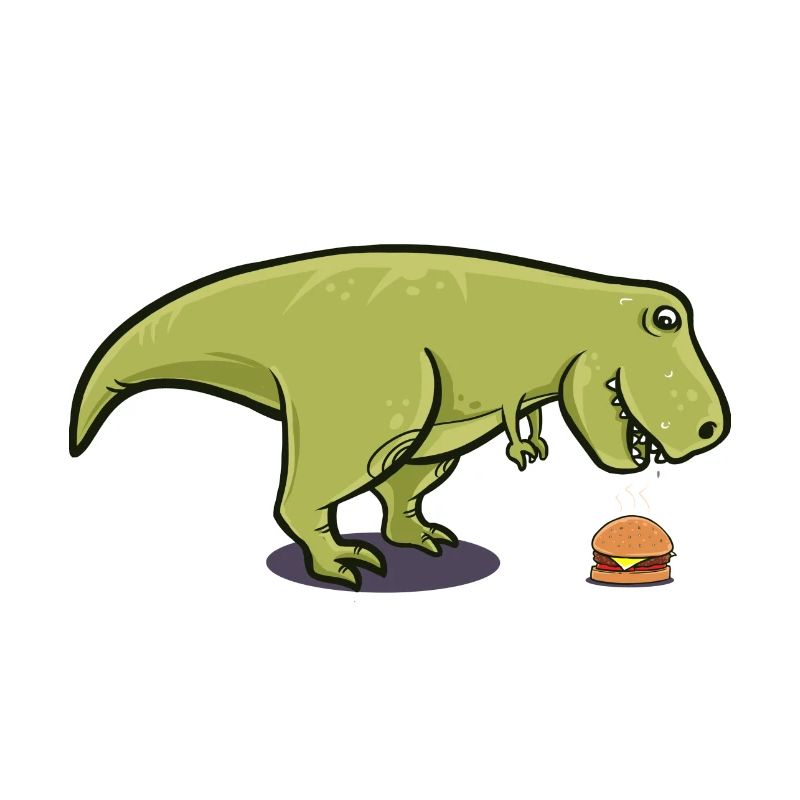 Dinosaurier Burger lustig T-Rex Geschenk Geburt
