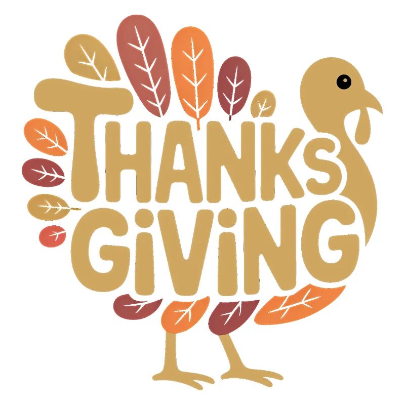 Dinde de Thanksgiving - Logo de bande dessinée vintage cool