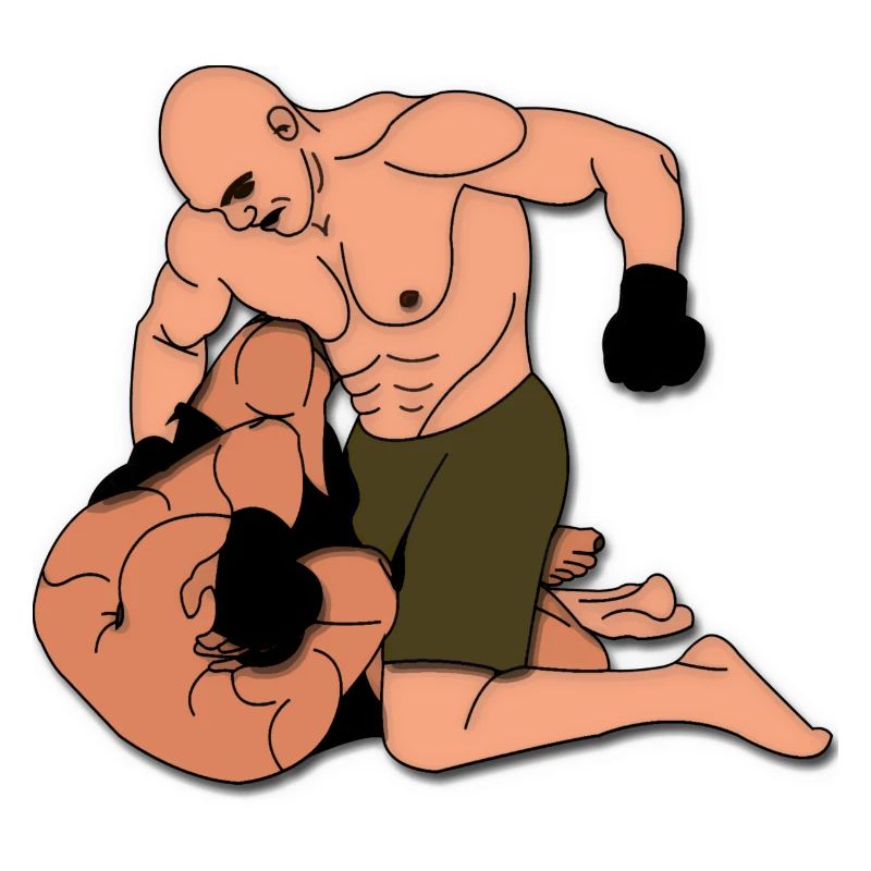 Ground and Pound Motiv Comicstyle