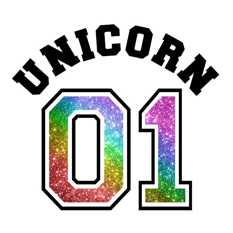 Unicorn 01 Rainbow Glitter