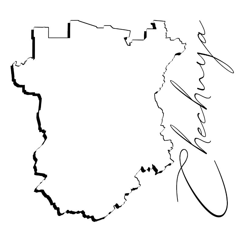 (RU) Chechnya map as an outline EN