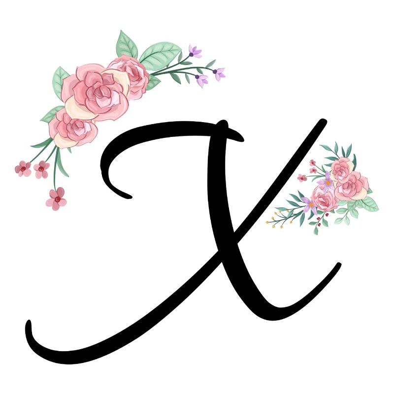 Lettre x fleurs