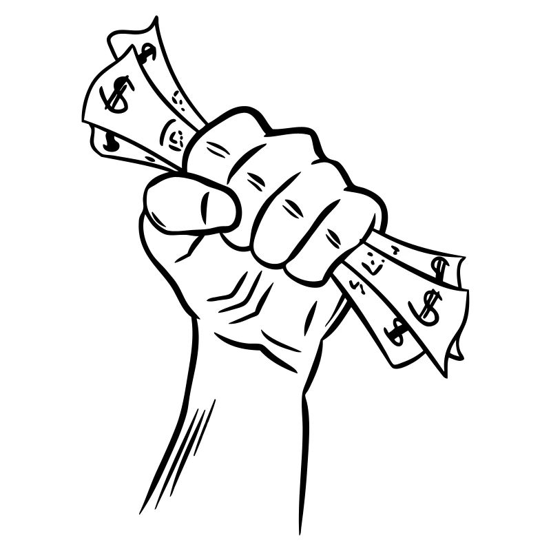Hand mit Geld