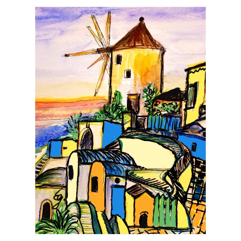 CE Vacances I Mer I Grèce I Crète I Aquarelle