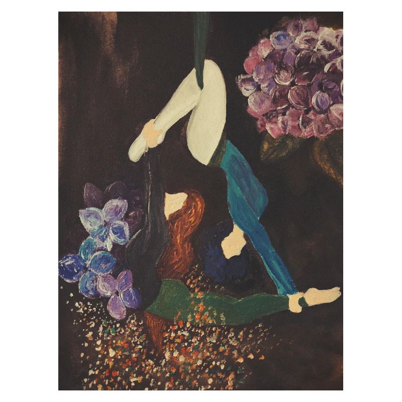 Aerial hammock duo: hydrangea