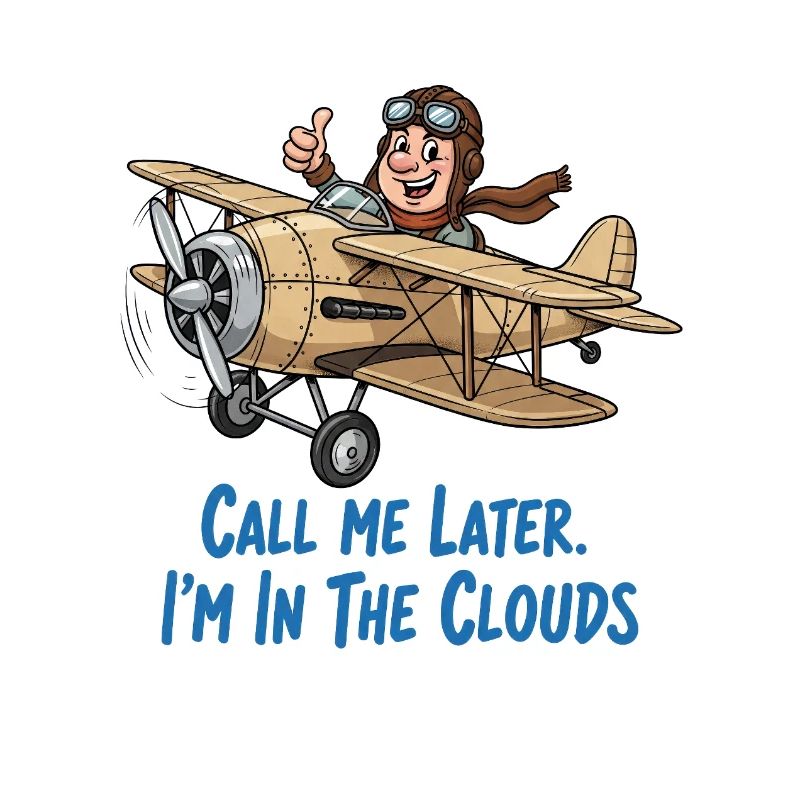 Pilote dans le ciel nuageux – dépliant d’aventure