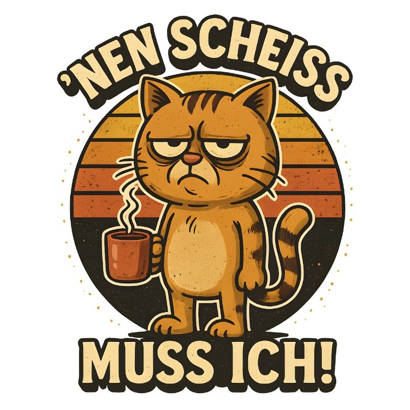 Drôle de chat avec un dicton effronté