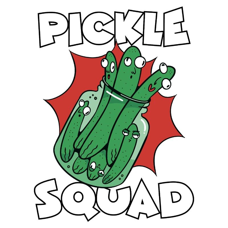 Pickle Squad Cucumber Team Pickle Jar Cucumber Troop