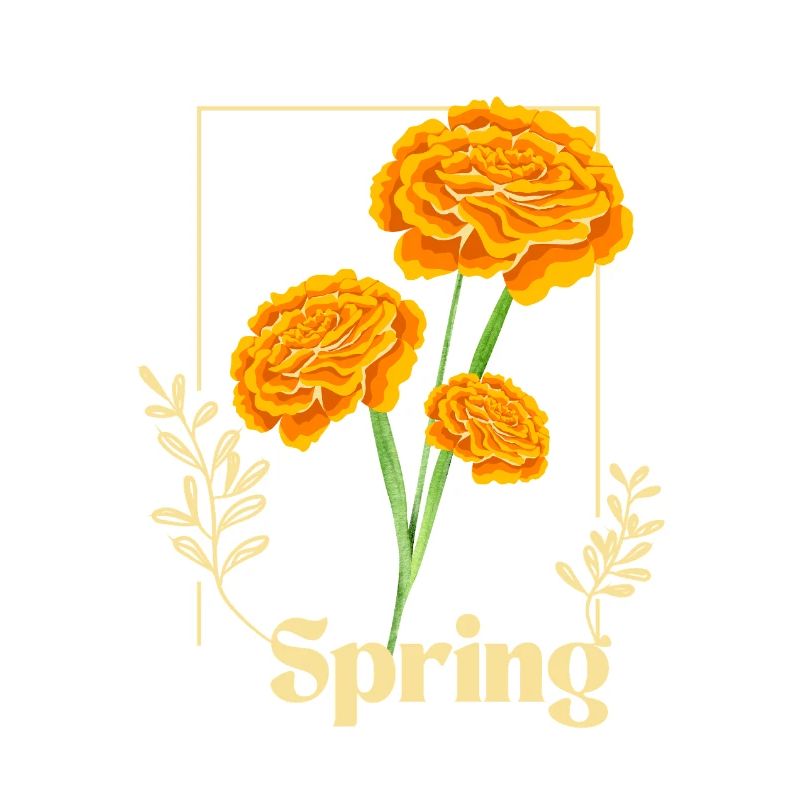 Spring Blumen Orange
