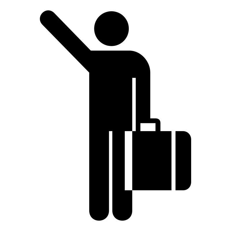 Hailing cab person