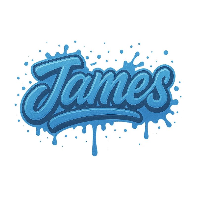 Graffiti First Name James Gift Ideal Printable
