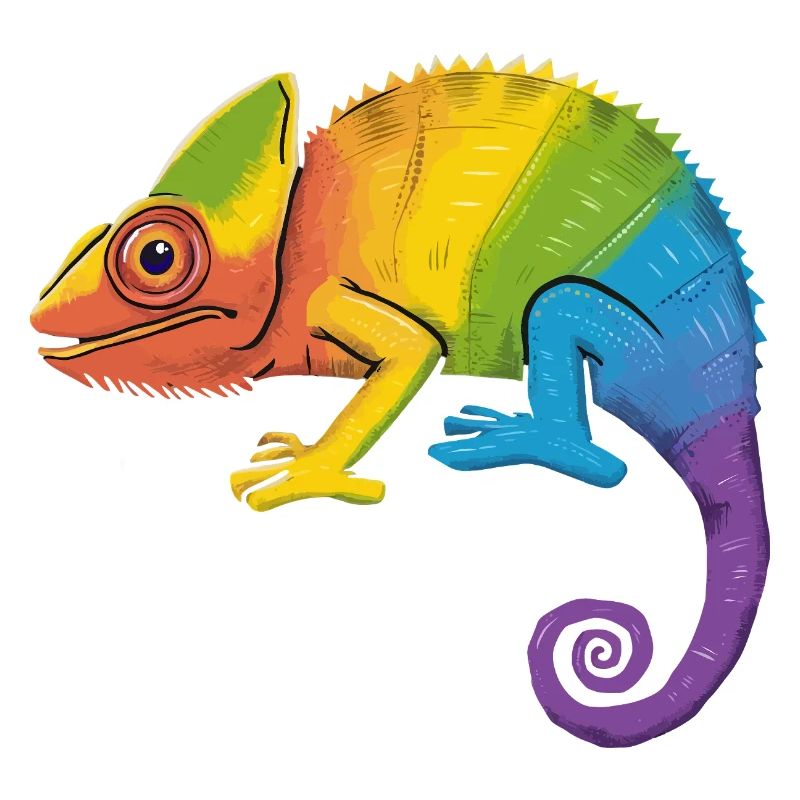vibrant chameleon "I'm Unique!"