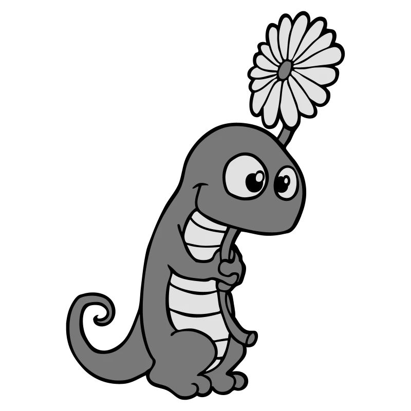 lezard fleur