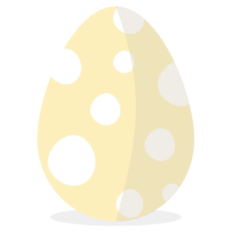 Easter egg yellow with dots
