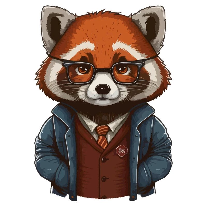 Red Panda en hipster