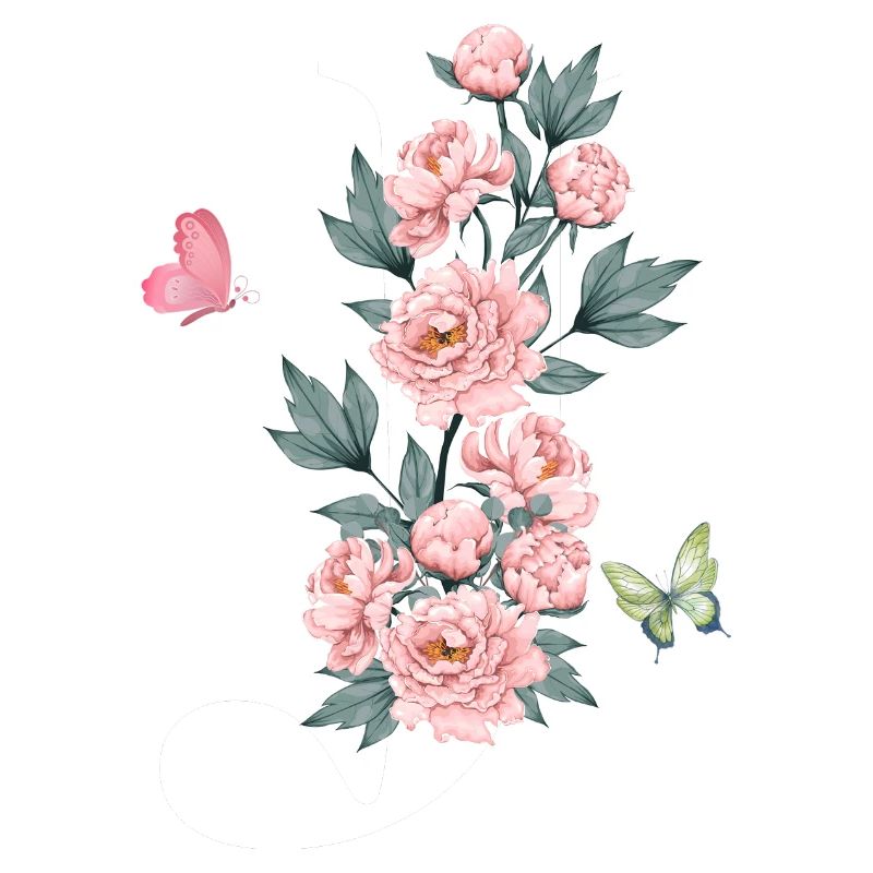 Buchstabe j Rosa Blumen