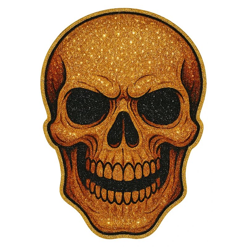 Glitzernder Goldschädel Schädel-Design
