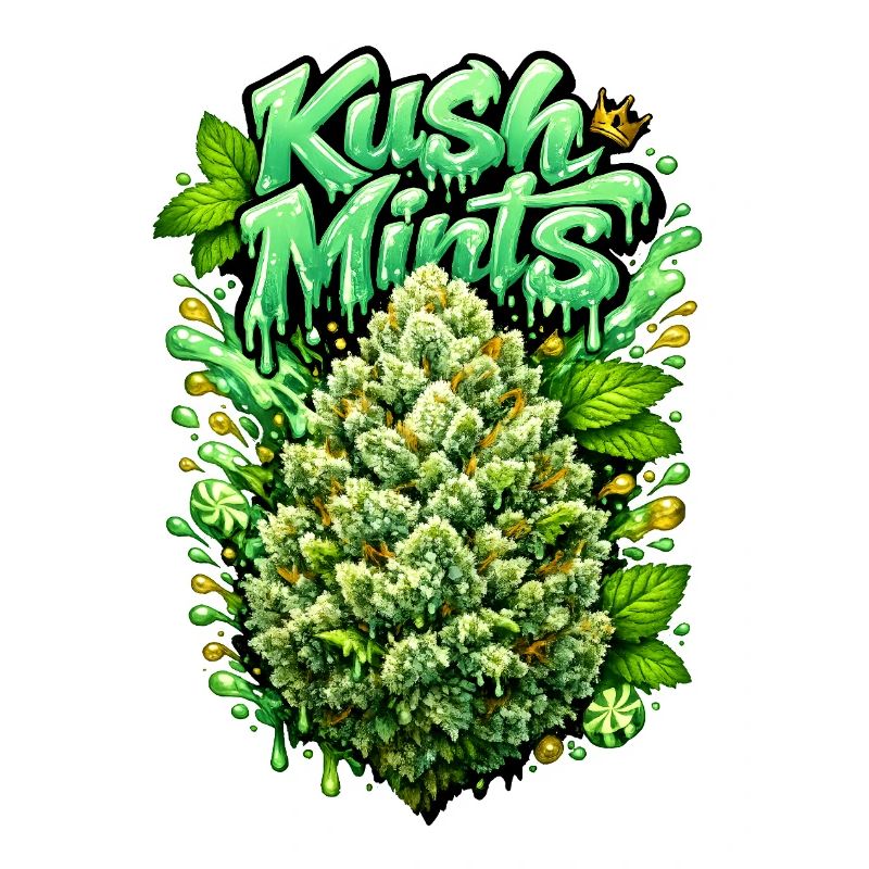 Kush Mints Graffiti Bud Print