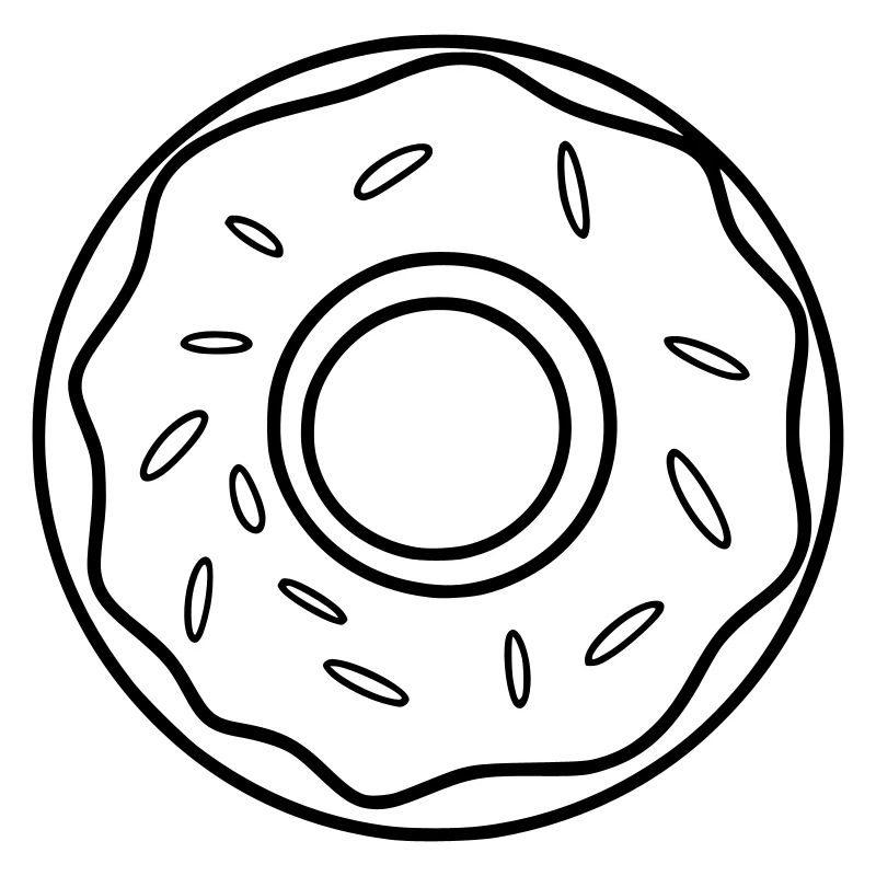 Donut Outline - Design minimal mignon