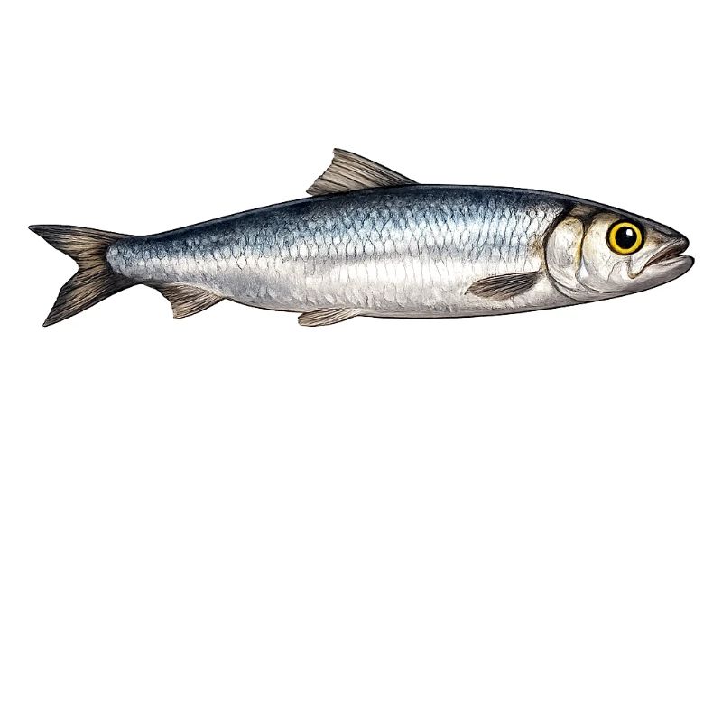 Silberner Flussfisch Illustration