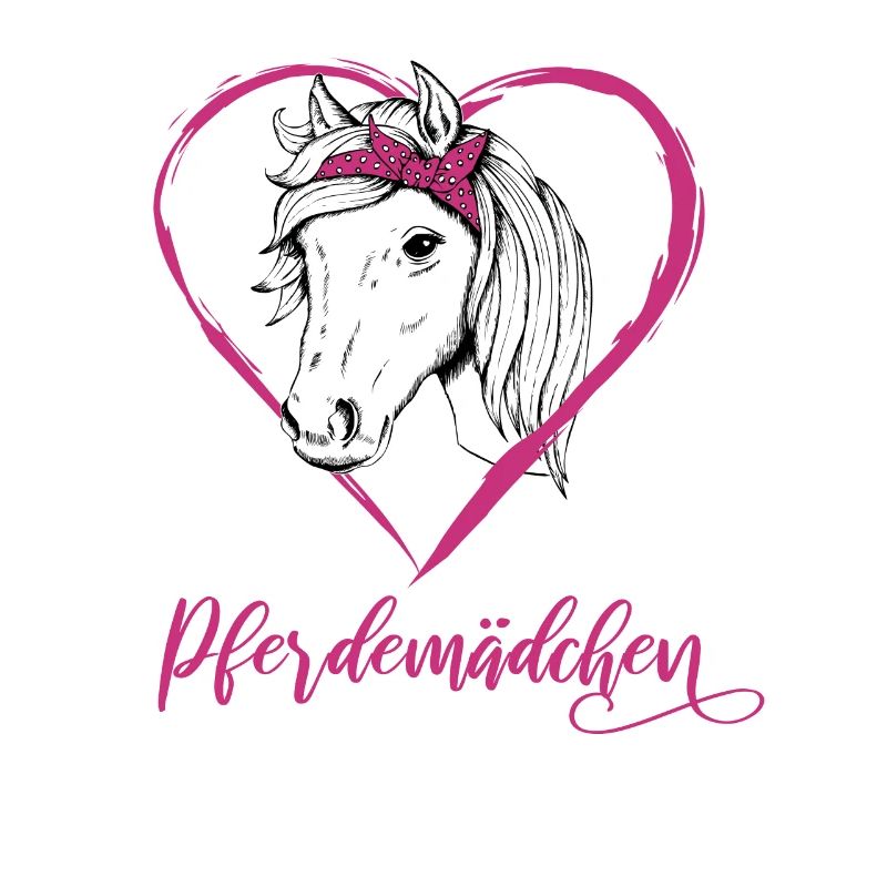 Pferdemädchen Reiten Pferde Herz Geschenk