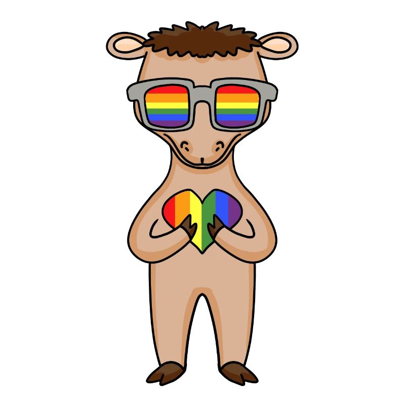 LGBT Tier Kamel Regenbogen