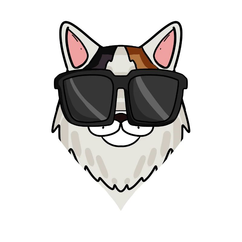 Türkisch Van Katze mit Sonnenbrille