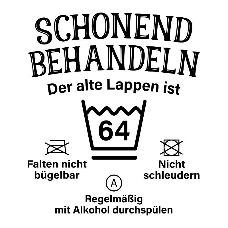 64. Geburtstag Schonend Behandeln Alte Lappen 64