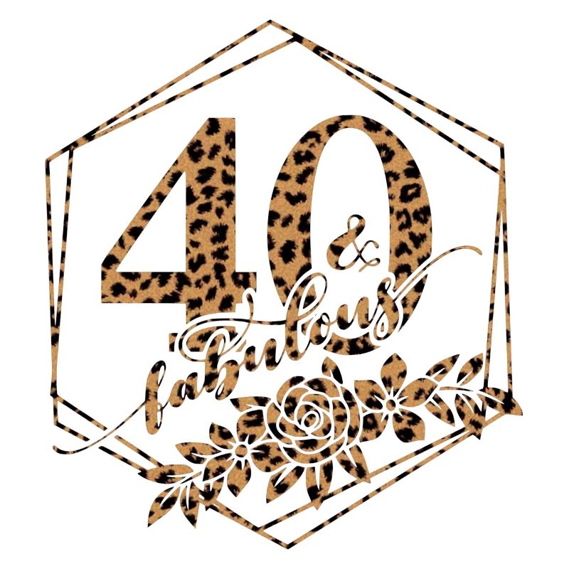 40 & Fabulous – Leopard Print Design - Geburtstag