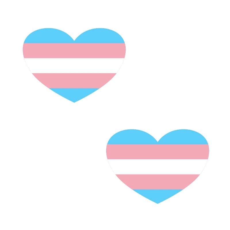 Trans Flag Hearts
