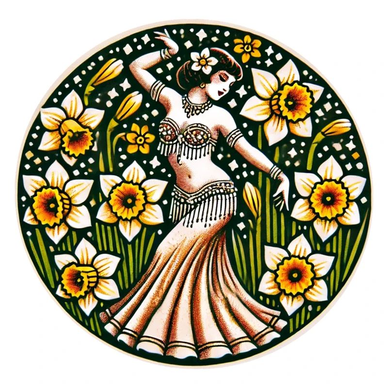 Danseuse du ventre de fleur de jonquille printanière