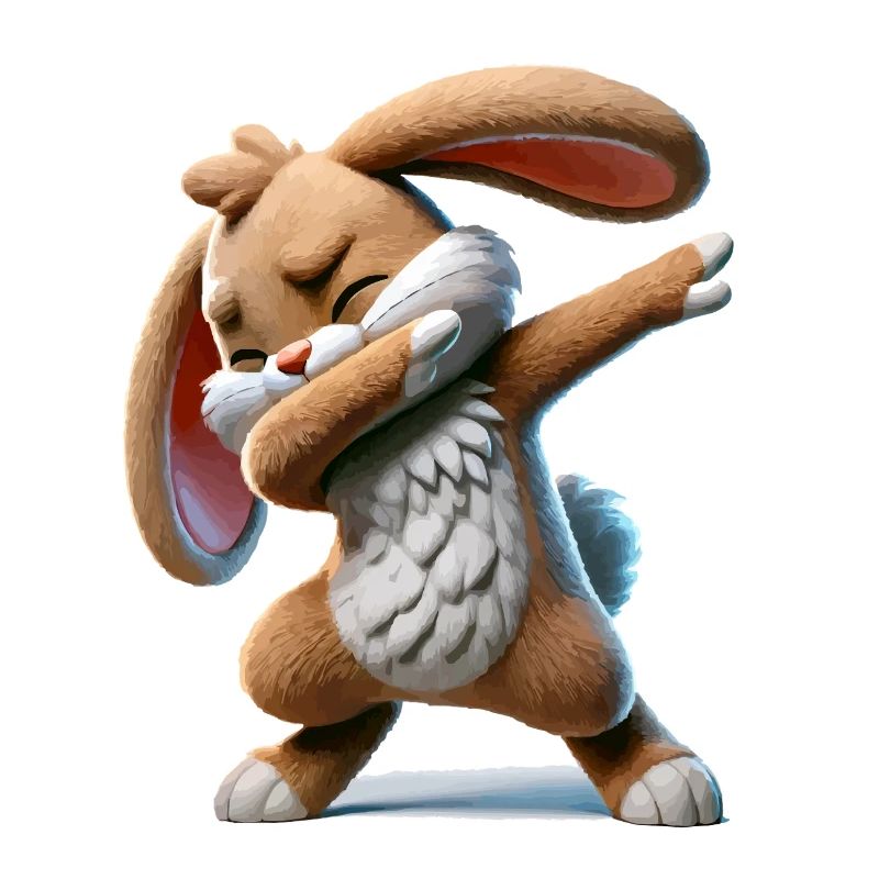 Bande dessinée de tamponnage de lapin