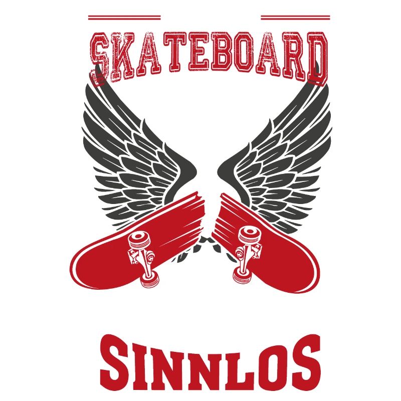 Skateboard broken Leben sinnlos Geschenk